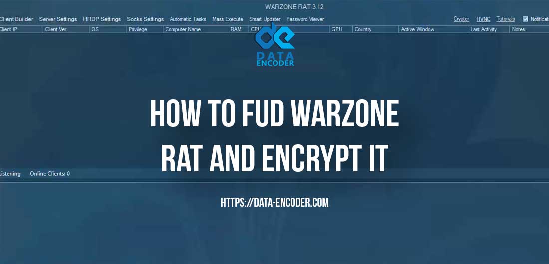How to FUD Warzone RAT and encrypt it